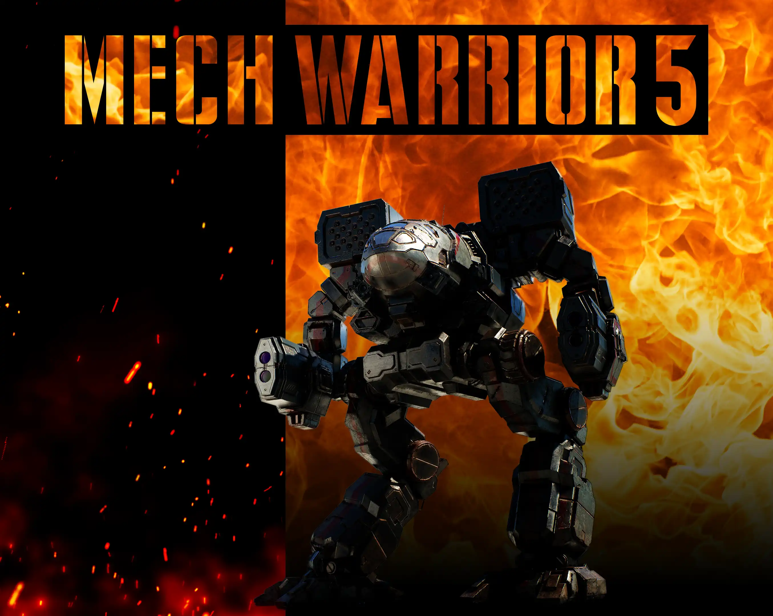 Early Clans branding exploration referencing classic MechWarrior box art