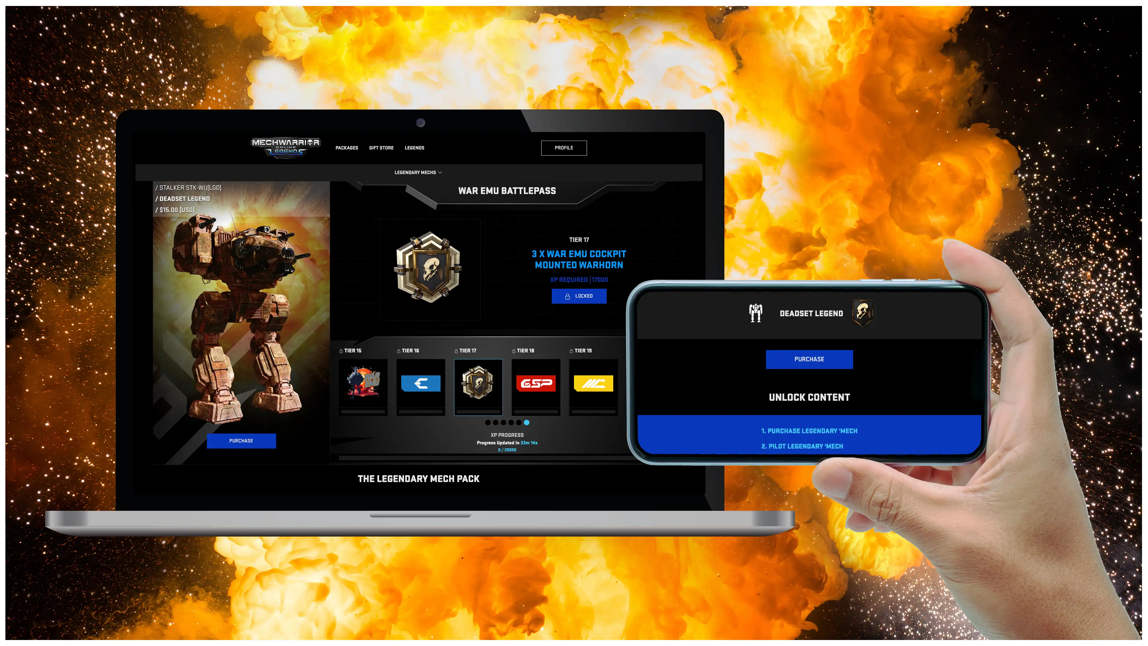 MWO Legends battlepass product page